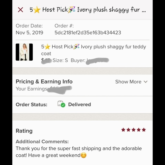 HP 🥳5⭐ Blush shaggy faux fur plush teddy coat - Picture 5 of 6